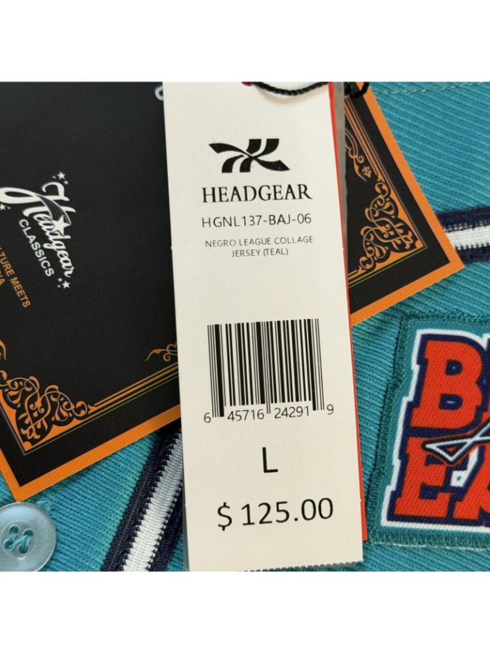 Headgear Classics Negro League Collection Collage Jersey Teal Size L NWT - Picture 14 of 16